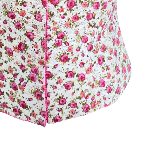 Dolce&Gabbana CORSET Pink Floral Bustier  D&G Denim Back Bustier Top Size Small - Picture 4 of 16